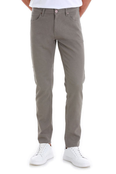 Vizon Slim Fit 5 Cep Pamuklu Kanvas Pantolon - 6