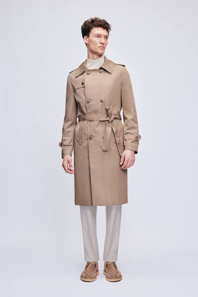 Vizon Slim Fit Bebe Yaka Basic Trençkot - 3