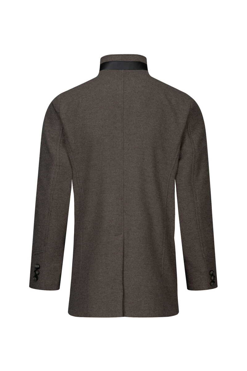 Vizon Slim Fit Hakim Yaka Yünlü Kaşe Palto - Saykı (1)