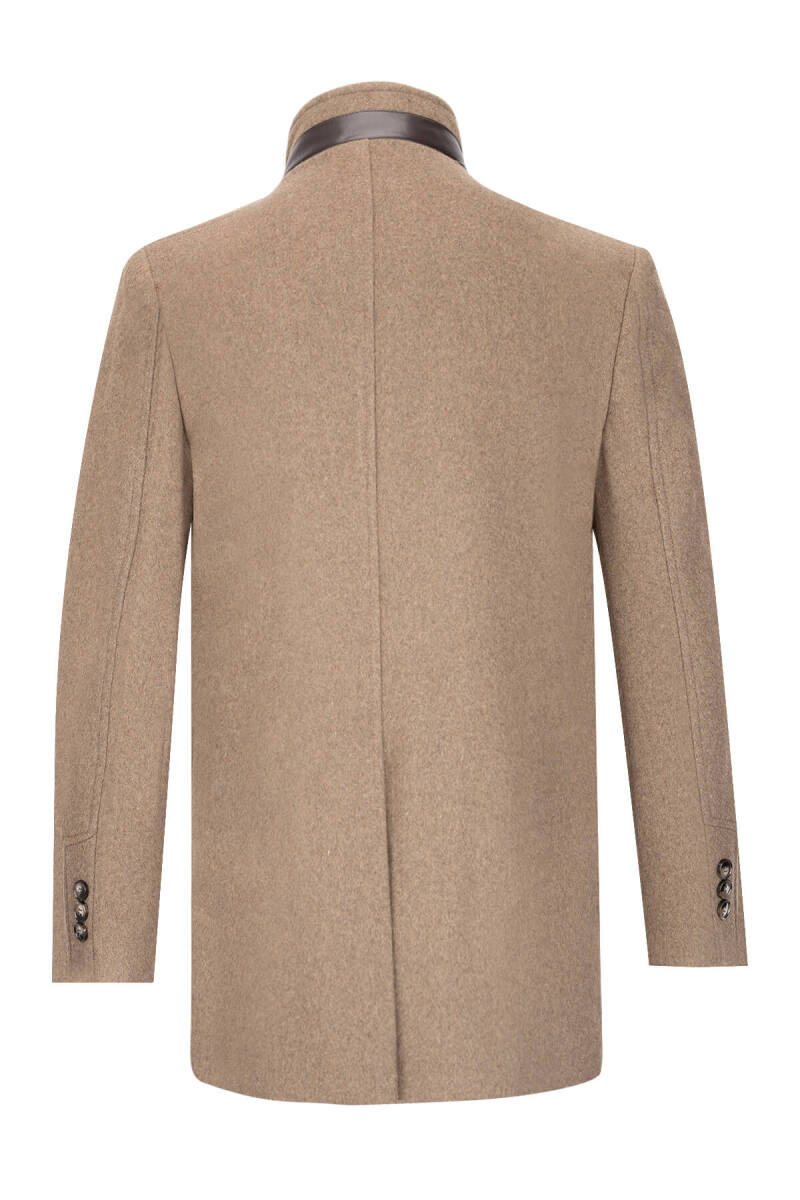 Vizon Slim Fit Hakim Yaka Yünlü Kaşe Palto - Saykı (1)