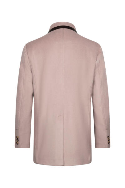 Vizon Slim Fit Hakim Yaka Yünlü Palto - 3