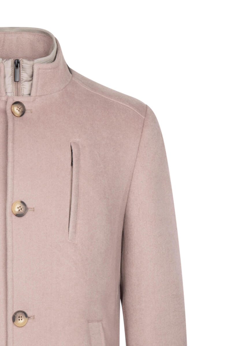 Vizon Slim Fit Hakim Yaka Yünlü Palto - Hatem Saykı (1)