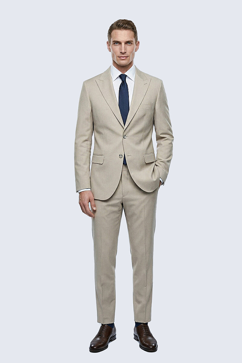 Vizon Slim Fit Sivri Yaka Takım Elbise
