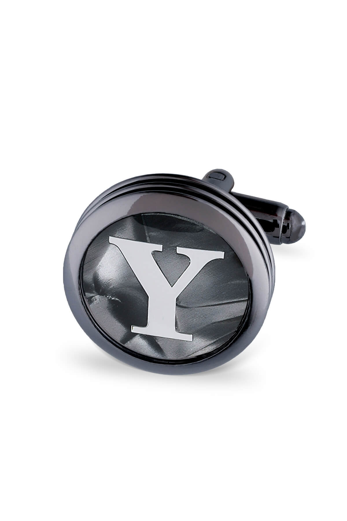 Y Harfli Yuvarlak Tekli Kol Düğmesi - 1