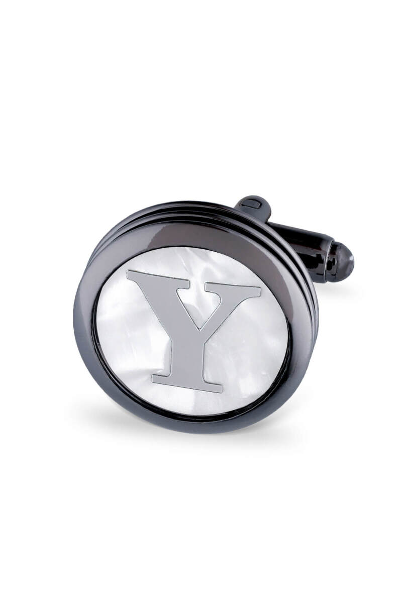 Y Harfli Yuvarlak Tekli Kol Düğmesi - HATEMOĞLU