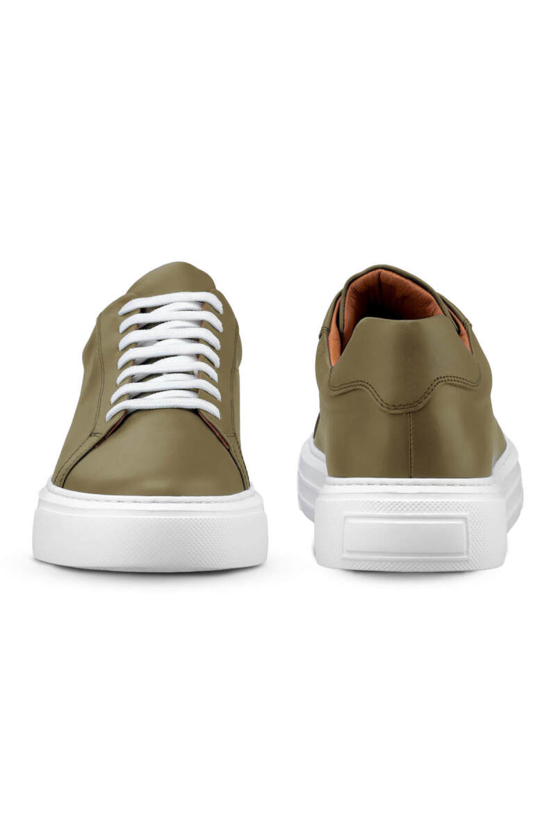 Yeşil Bağcıklı %100 Hakiki Deri Casual Ayakkabı - Hatemoğlu (1)