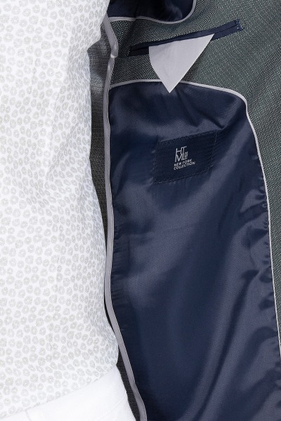 Yeşil Slim Fit Desenli Ceket - 18