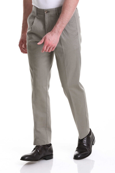 Yeşil Dinamik Fit Pamuklu Yandan Cepli Kanvas Pantolon - 3