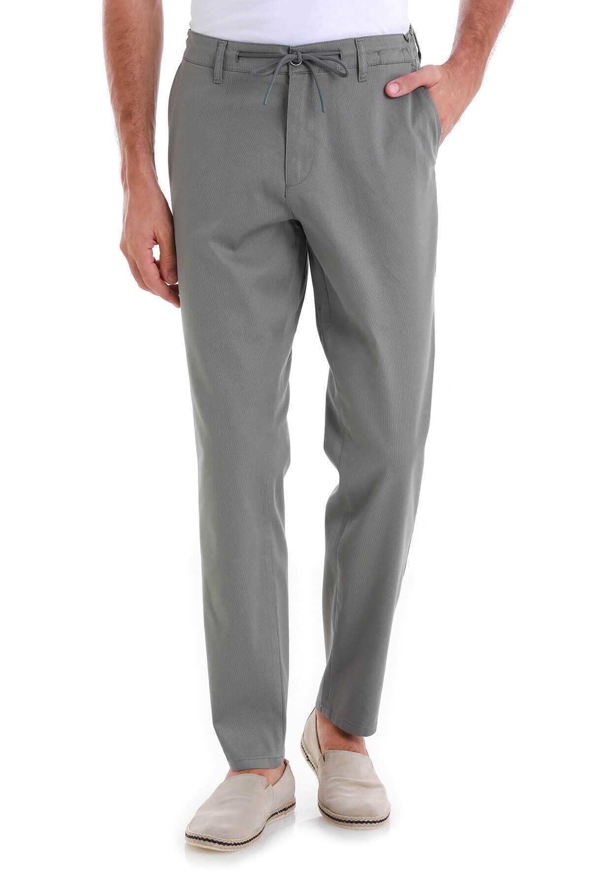 Yeşil Dinamik Fit Düz Yandan Cepli Jogger Pantolon - 1