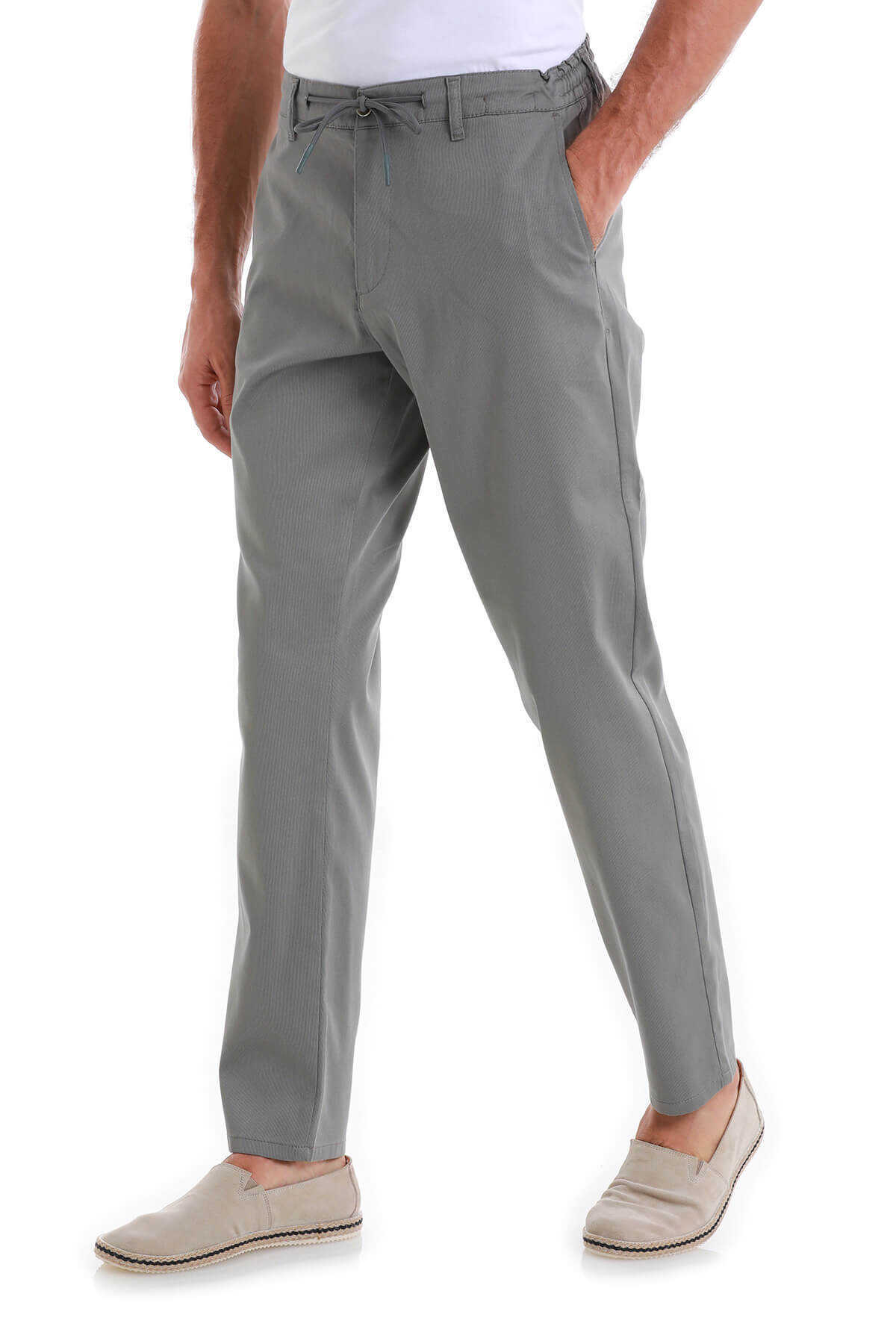 Yeşil Dinamik Fit Düz Yandan Cepli Jogger Pantolon - 3
