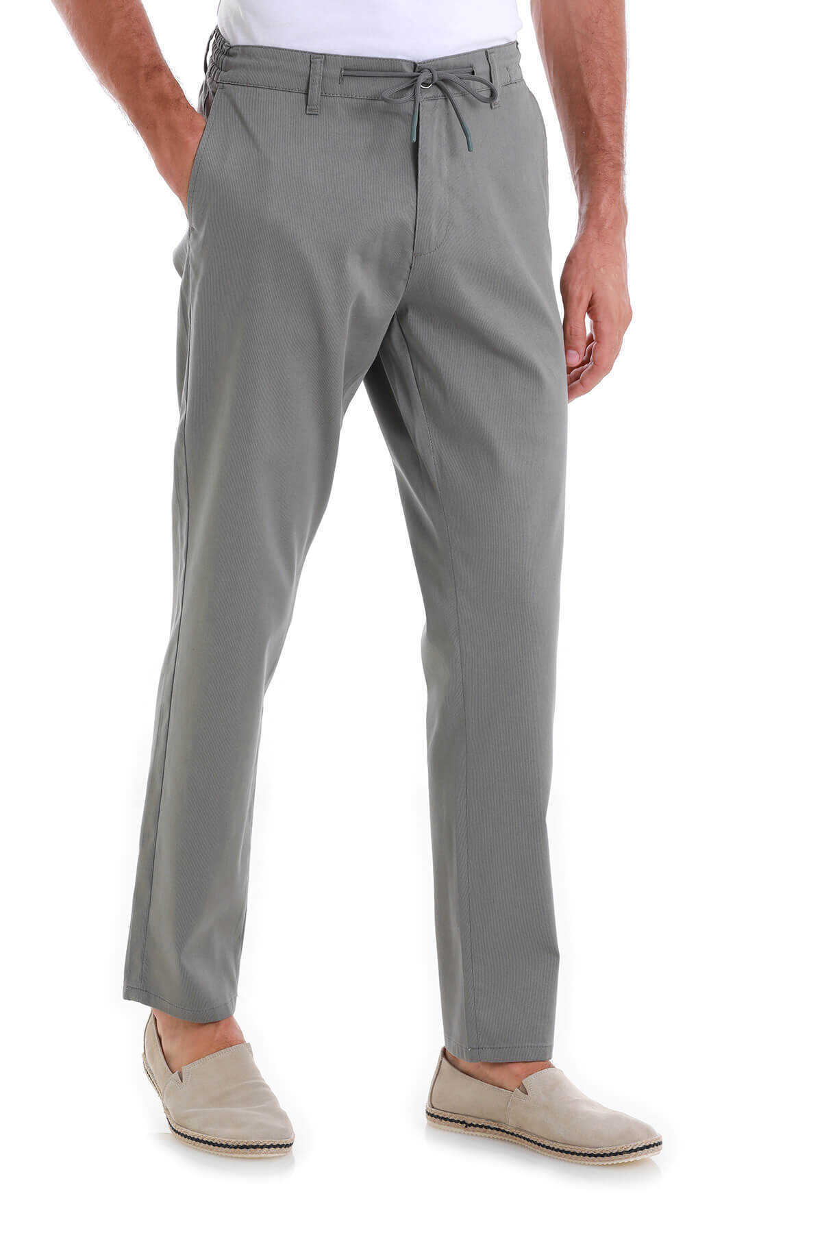 Yeşil Dinamik Fit Düz Yandan Cepli Jogger Pantolon - 4