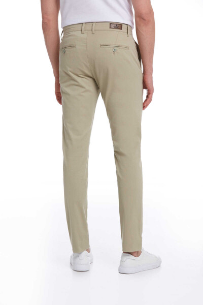 Yeşil Dinamik Fit Pamuklu Yandan Cep Kanvas Pantolon - 3