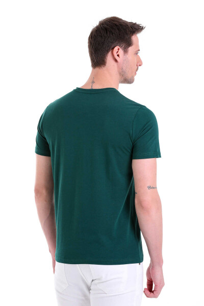 Nefti Regular Fit Düz 100% Pamuklu V Yaka Tişört - 6