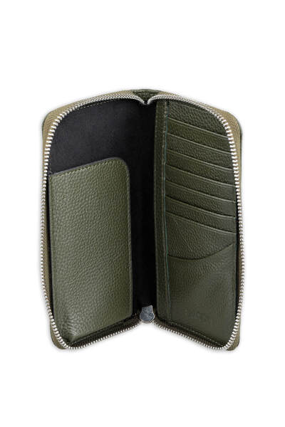 Yeşil Floter 100% Hakiki Deri Cüzdan - 2