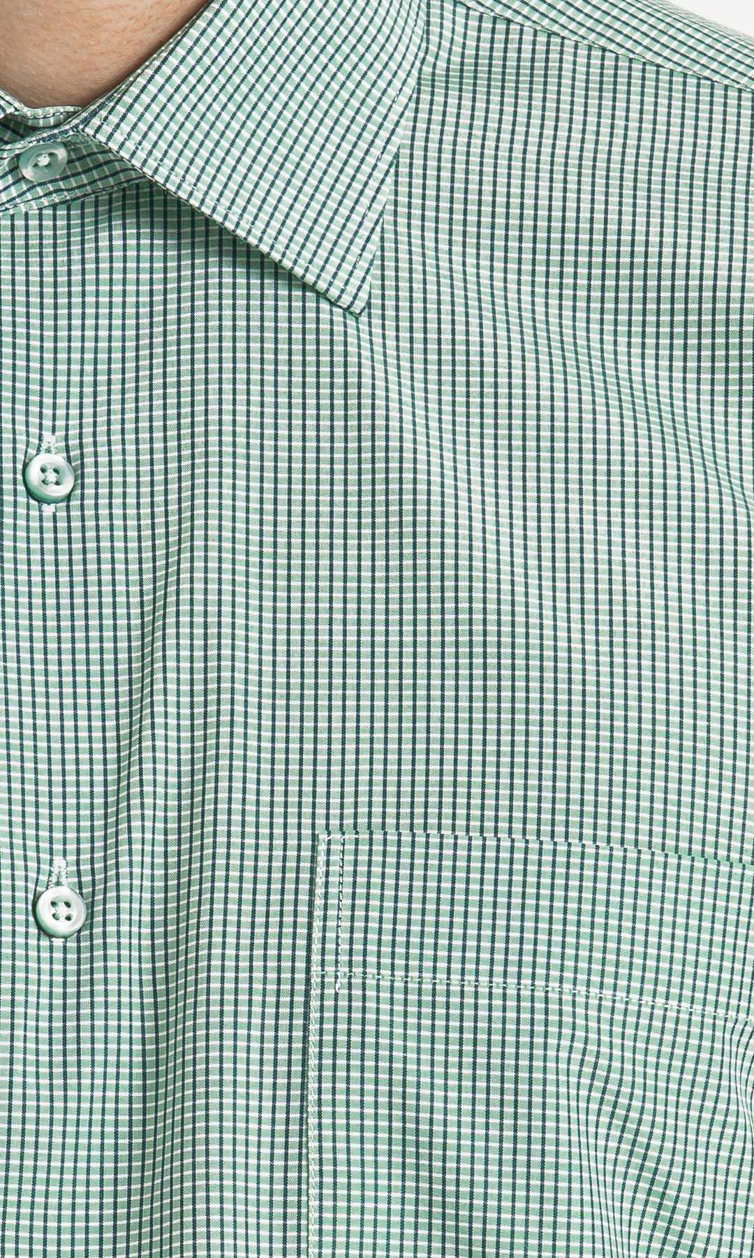 Kareli Klasik Yeşil Gömlek