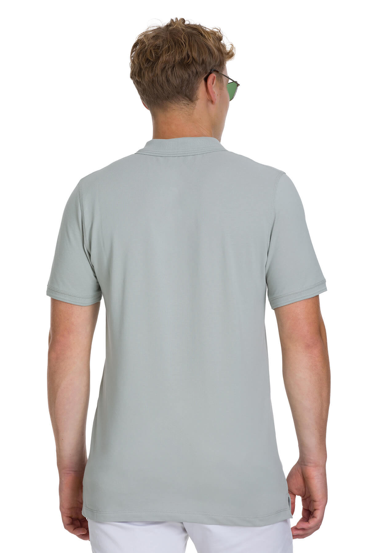 Yeşil Regular Fit 100% Pamuk Kıvrılmaz Polo Yaka Tişört - 5