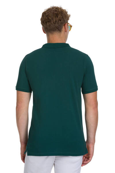Yeşil Regular Fit 100% Pamuklu Polo Yaka Tişört - 5
