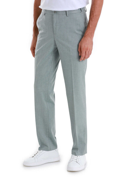 Yeşil Regular Fit Yandan Cepli Kumaş Pantolon - 4