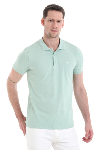 Yeşil Regular Fit 100% Pamuklu Polo Yaka Tişört 