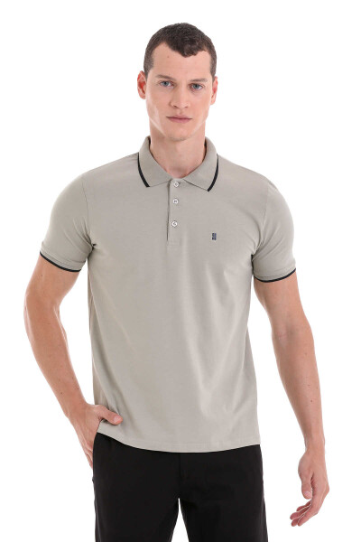 Yeşil Regular Fit Polo Yaka 100% Pamuklu Tişört 