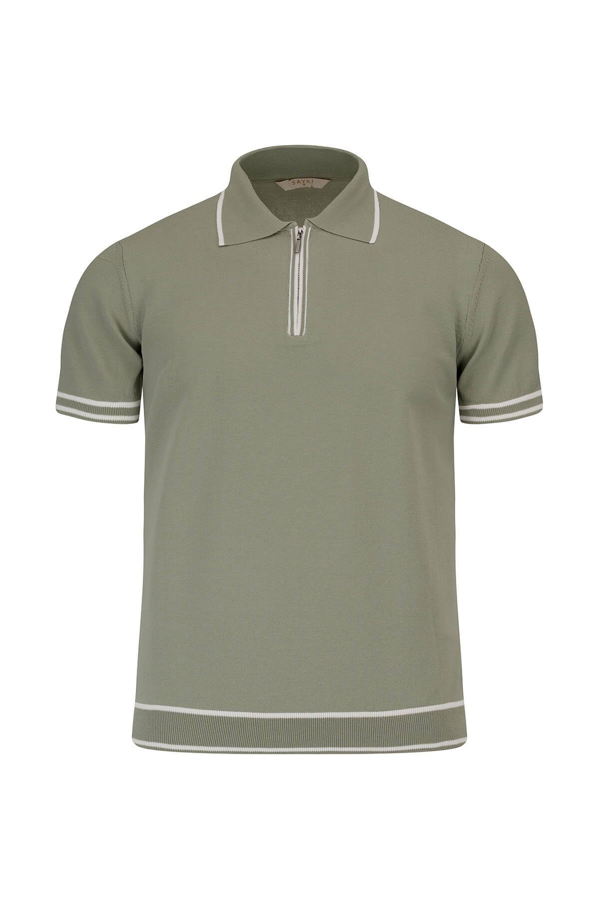 Yeşil Regular Fit Polo Yaka Rayon Tişört - 1