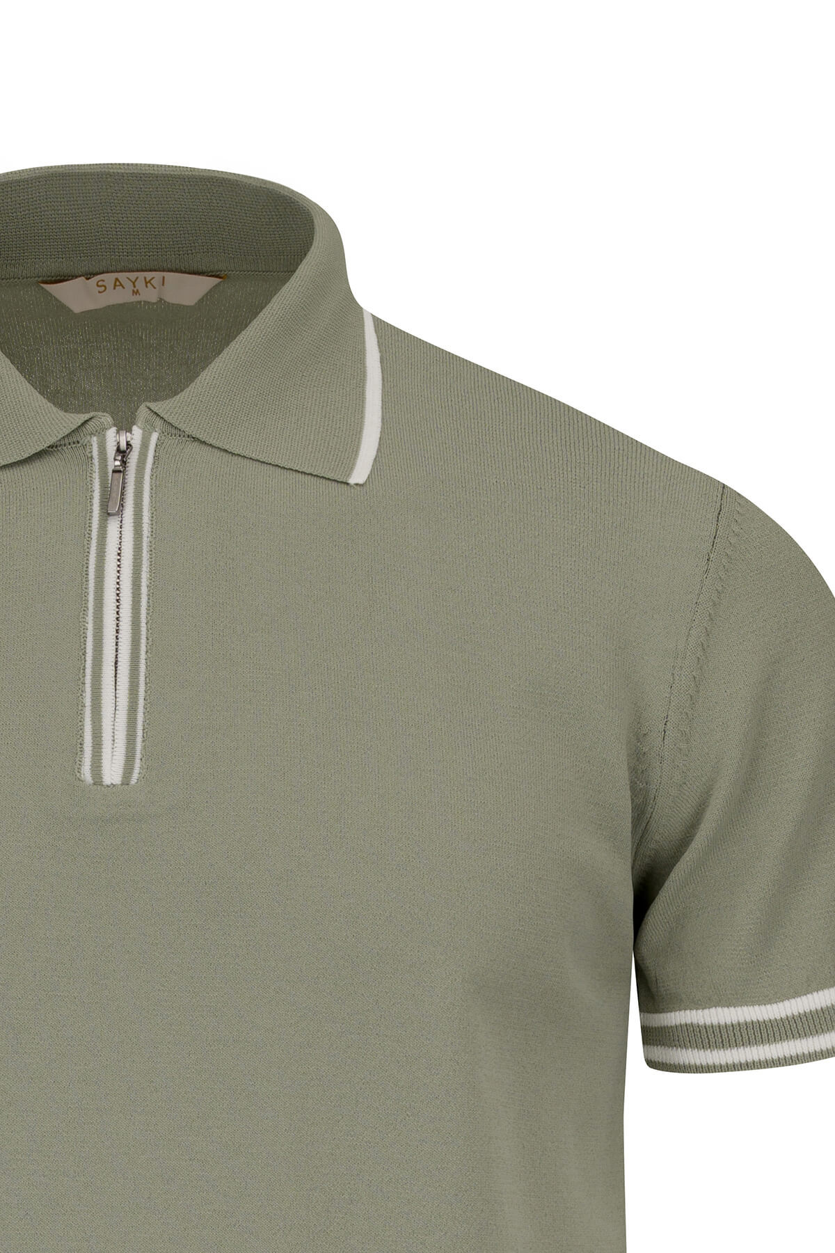 Yeşil Regular Fit Polo Yaka Rayon Tişört - 2