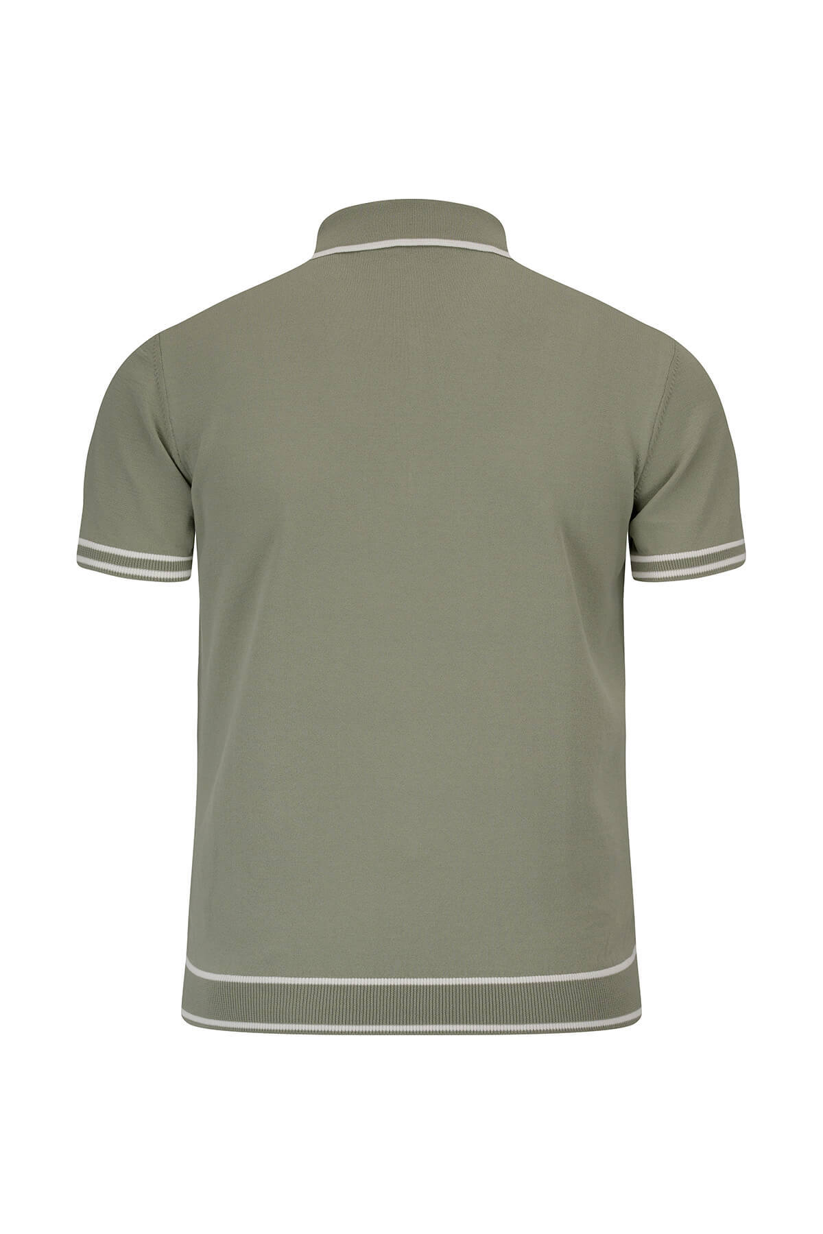 Yeşil Regular Fit Polo Yaka Rayon Tişört - 3