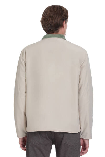 Yeşil Regular Fit Yarım Balıkçı Yaka Baharlık Mont - 11