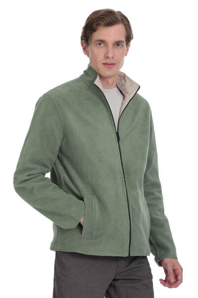 Yeşil Regular Fit Yarım Balıkçı Yaka Baharlık Mont - 2