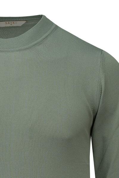 Yeşil Regular Fit Yarım Balıkçı Yaka Rayon Kazak - 2