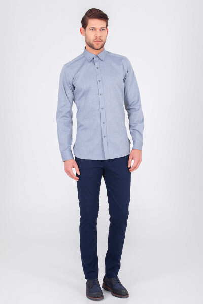 Yeşil Slim Fit 100% Pamuk Uzun Kol Oxford Gömlek - 2