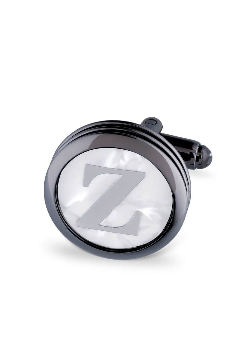 Z Harfli Yuvarlak Tekli Kol Düğmesi - HATEMOĞLU